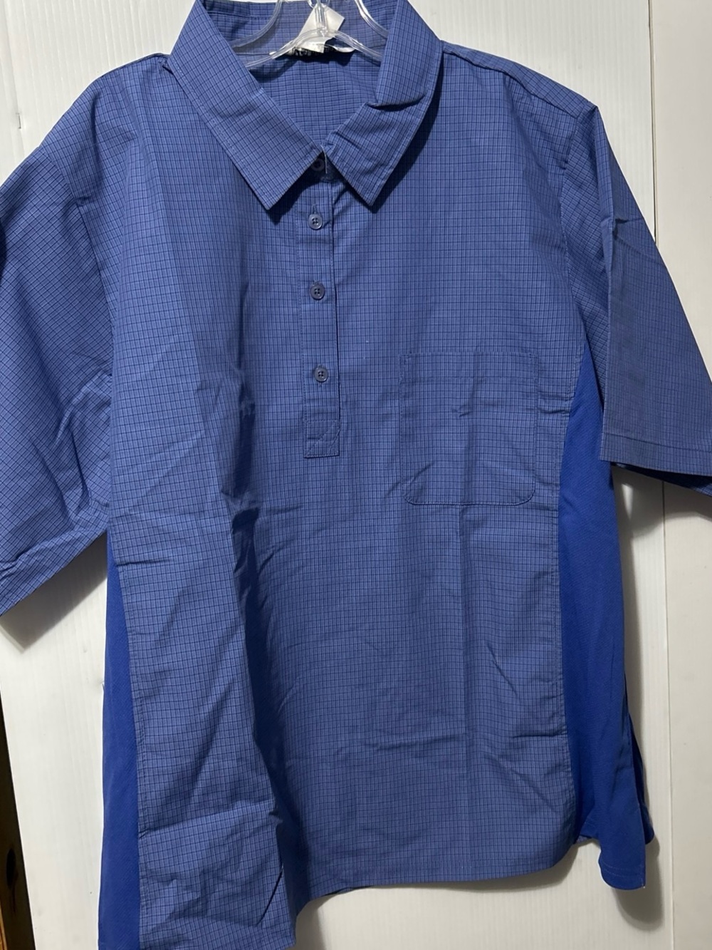Waffle House Shirt Womens XL Blue Employee Work Uniform Short Sleeve Stretch